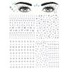 1pcs Self-Adhesive DIY Face Decor Stickers, Glitter Acrylic Rhinestone Stickers With Star, Moon, Butterfly & Flower Patterns,Face Glitter Stickers
