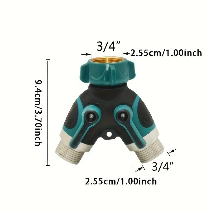 1pc New Two Way Irrigation Hose Branch Connector 3/4 Inch Garden Tap Water Branch Drip Irrigation Adapter For Outdoor Yard Watering