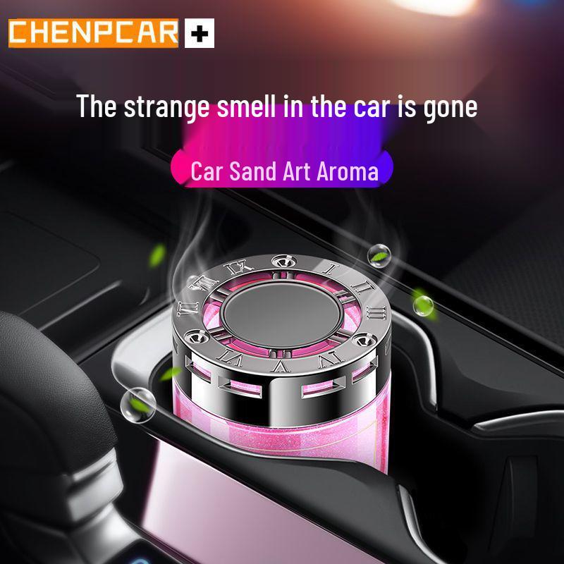 2023 Luxury Car Air Freshener with Quicksand Logo - Long-Lasting Light Fragrance for Men & Women