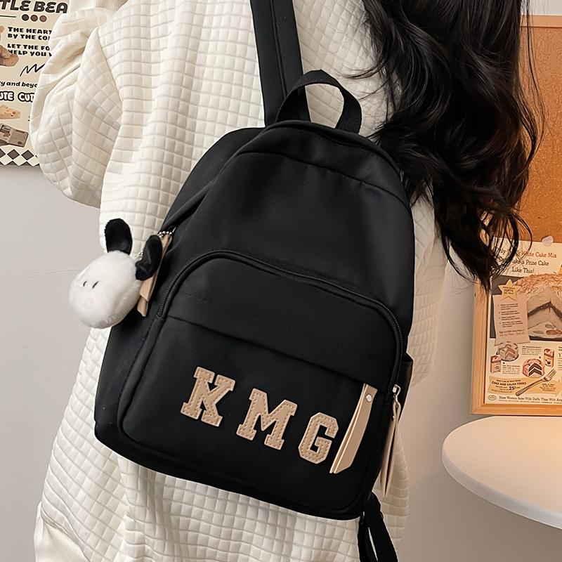 Student schoolbag large-capacity color matching soft girl heart leisure backpack outdoor lightweight alphabet printing travel bag
