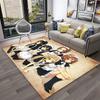 Kawaii Girls K-ON Cartoon Cute Lolita Carpet Rug for Home Living Room Bedroom Sofa Doormat Decor,kid Area Rug Non-slip Floor Mat