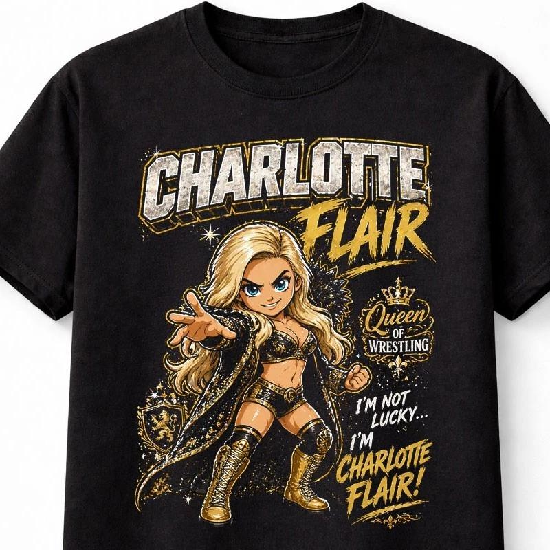 Charlotte Flair Queen Wrestling Champion Graphic Unisex TShirt S