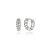 Moire One-Touch Silver Earrings Gisvee108
