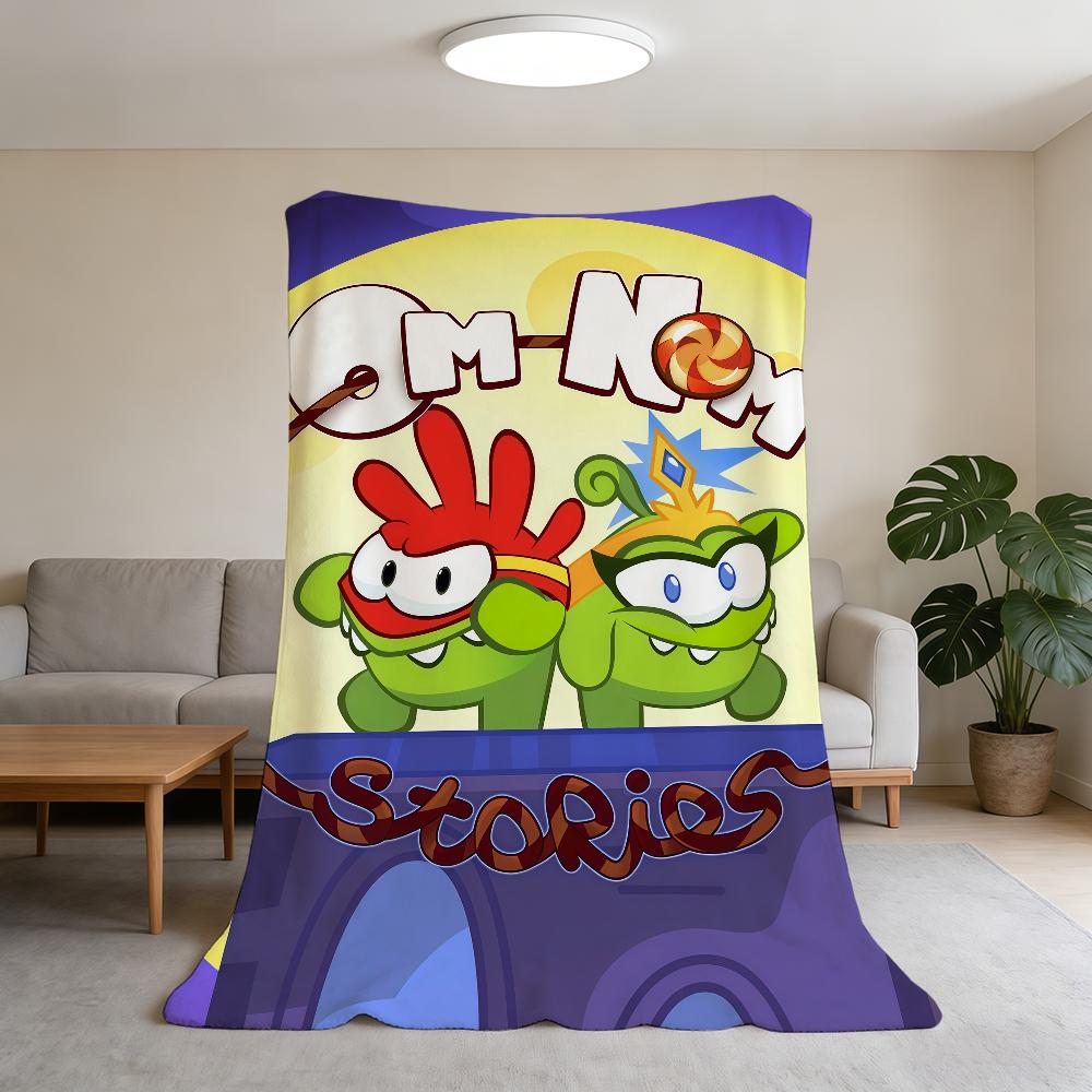 Süße Cartoon-Spiel-lustige O-Om N-Nom Decke Super Warm Bequem Plüsch Überwurfdecke Kind Zuhause Sofa Schlafzimmer Geschenk