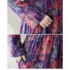 Dimanaf 2024 New Women Autumn Plus Size Dress Long Dress Long Sleeve Printing O-Neck Vintage Clothing Shirt Dress
