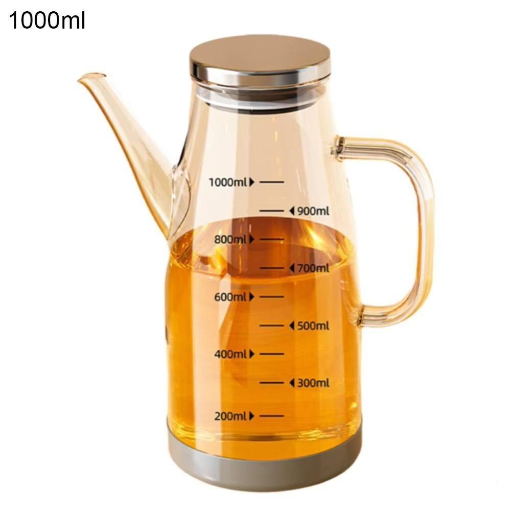 Large Capacity Glass Oil Pot Food-grade Oil Storage Container Oil Dispenser Bottle  Household