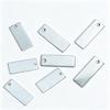 Stainless Steel Polished Rectangular Keychain & DIY Pendant Necklace Accessory.