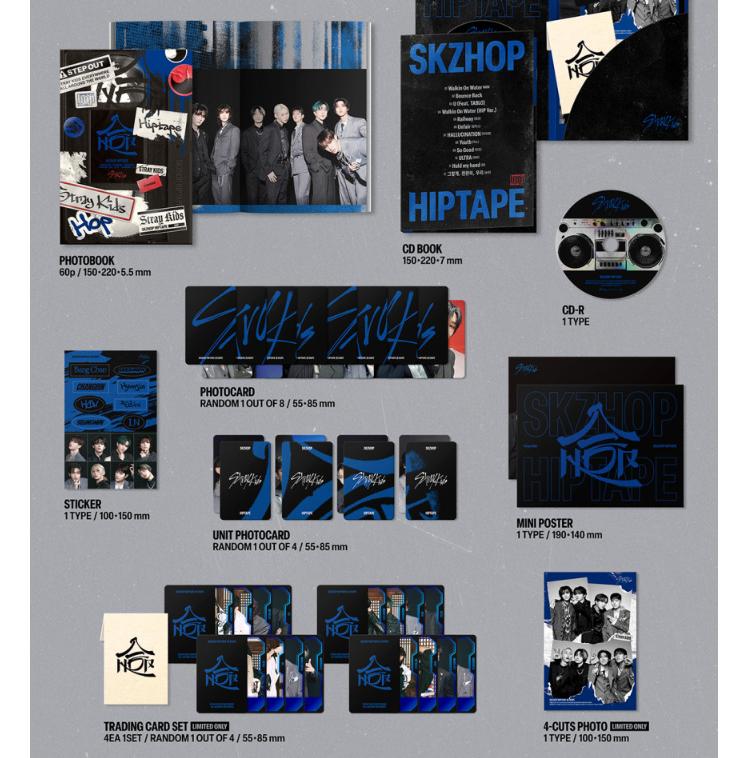 Stray Kids HOP HIPTAPE Limited Edition Album – SKZOO Collectible Set