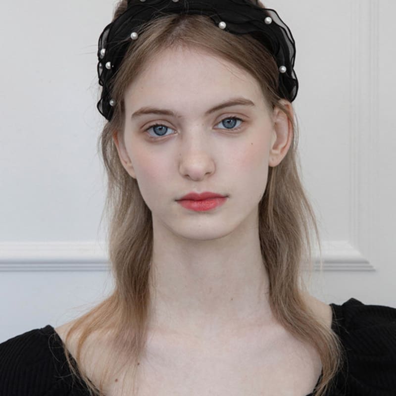 Jean Paul Clarisse Frill Pearl Hairband JP-22-118HB