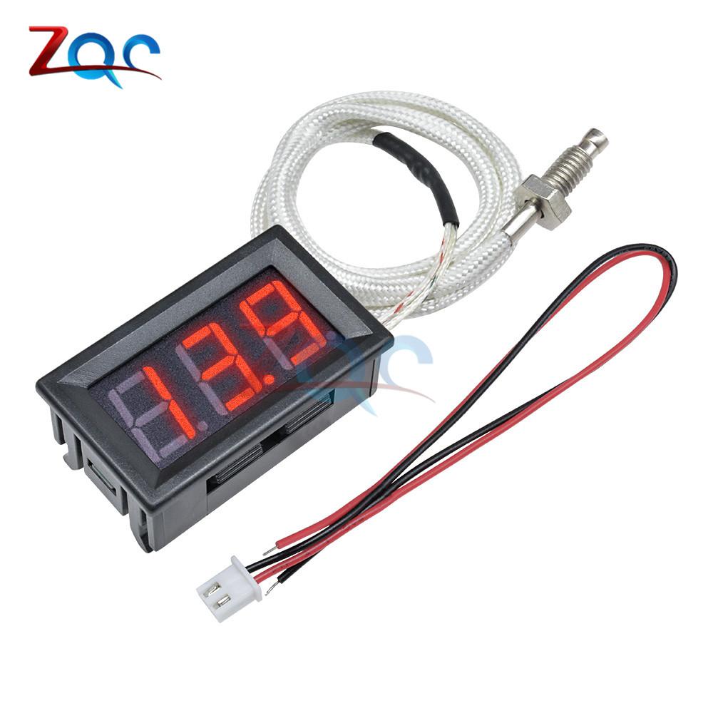 XH-B310 Digital Tube LED Display Thermometer 12V Temperature Meter K-type M6 Thermocouple Tester -30-800℃ Thermistor Senor Probe
