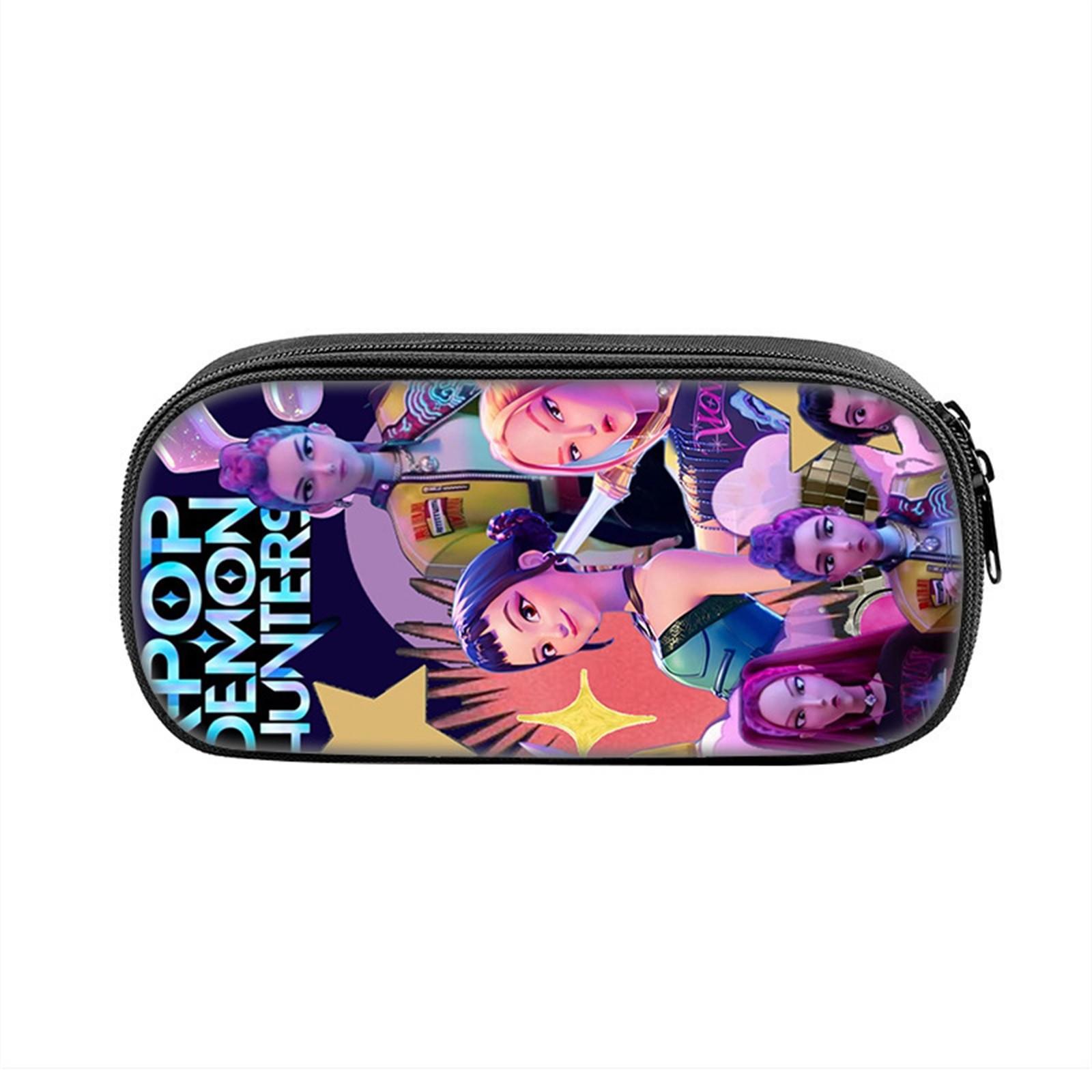 

Печатный пенал для канцелярских принадлежностей с принтом ведьм для девочек, для учеников начальной и средней школы One Size