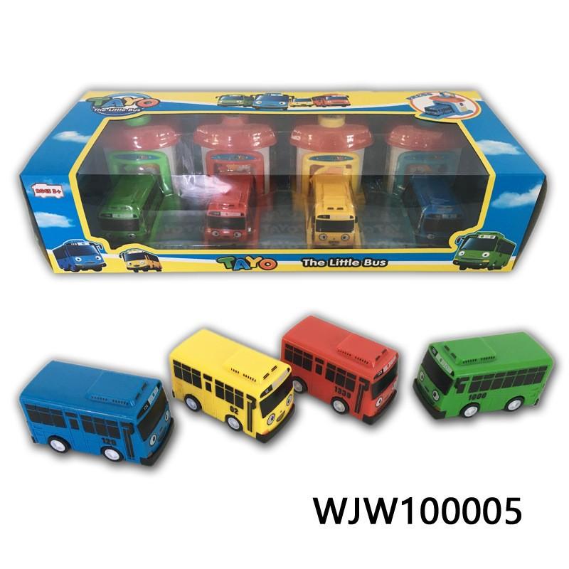 Tayo Minibus Slingsho Warrior Car Toy Set Diy Track Tayo Cartoon Car Toy Collection Car Model Holiday Gift