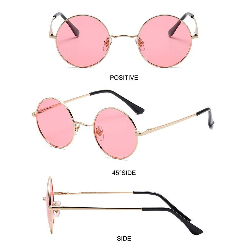 Polarized Hippie Circle Sun Glasses Metal Eyewear Trendy Punk Shades  for Men & Women