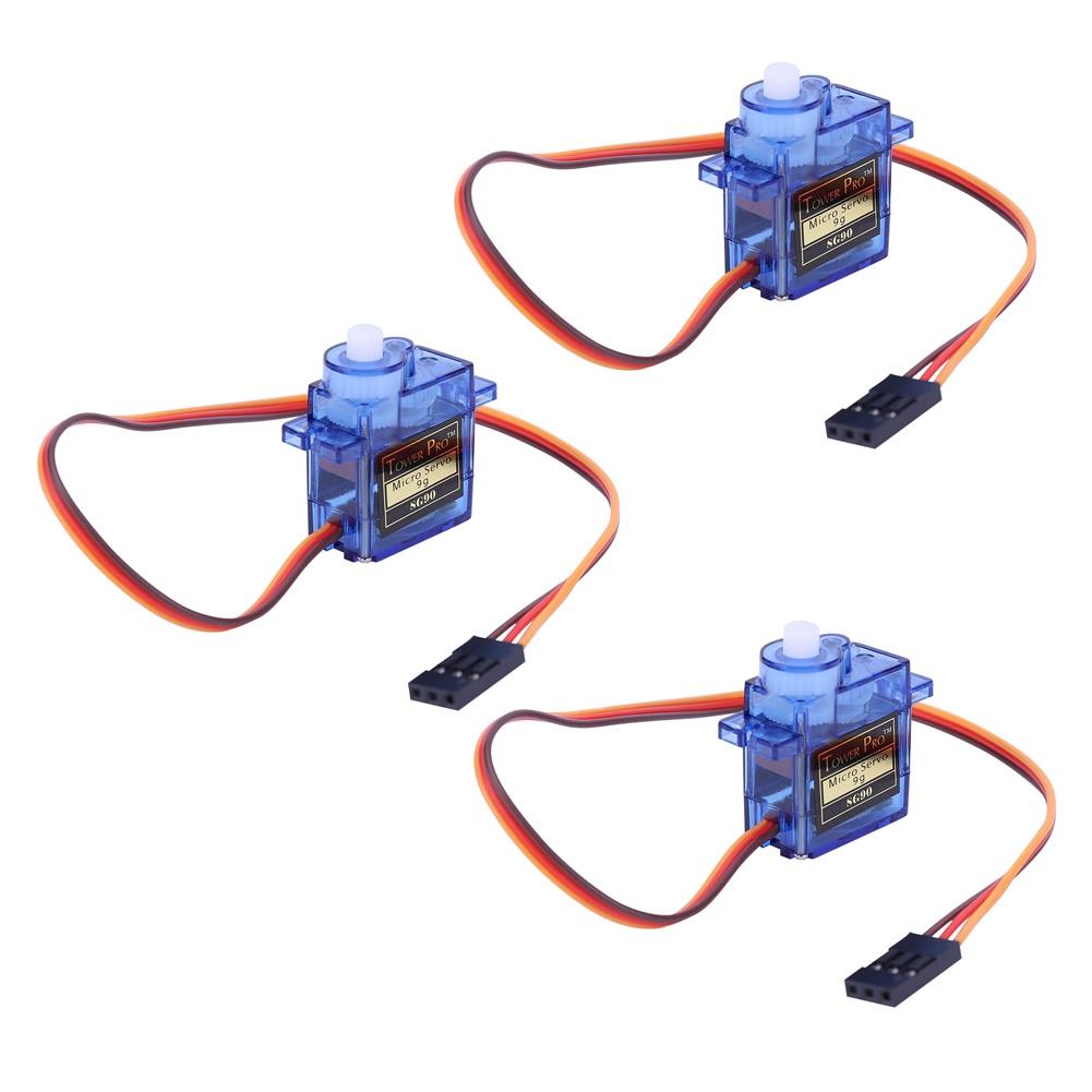 

SG90 9G Micro Servo Servo Motor для RC Planes Robot Arm 180°/360° Fixed Wing Servo Motor Controls for Airplane Helicopter 3pcs 360 Degree