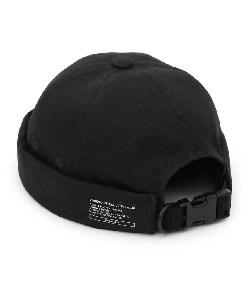 Eondeokeonteulol Cotton Brimless Cap Mold Cap / Twill Cotton / Black