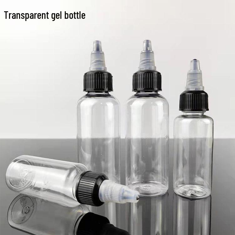 30, 50, 100ml Transparent PET Travel Bottle with Rotary Cap and Nozzle