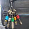 6pcs 6pcs Key Chain Adapter Drill Bit Hexagonal Shank Portable Screwdriver Head Holder Light-weight Quick Change Extension Rod