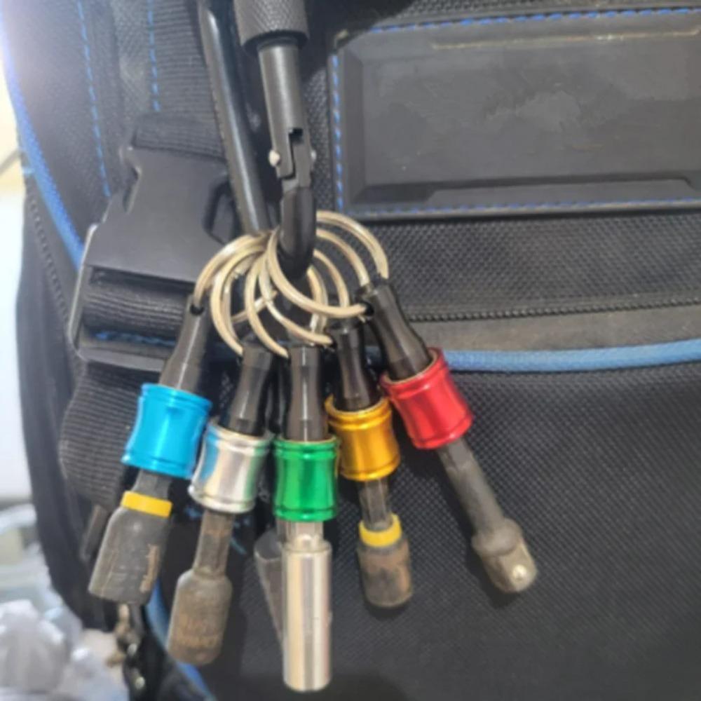 6pcs 6pcs Key Chain Adapter Drill Bit Hexagonal Shank Portable Screwdriver Head Holder Light-weight Quick Change Extension Rod