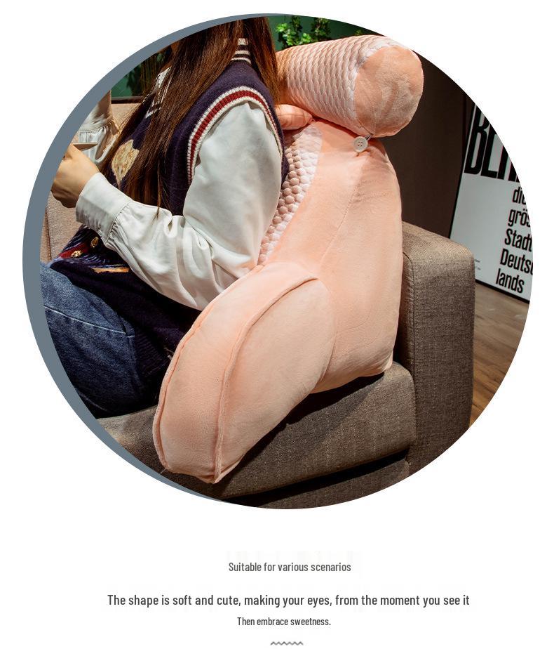 Ice Bean Latex Large Soft Backrest Pillow for Bed – Dormitory Reading & Lumbar Support