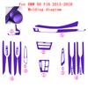 Car-Styling Carbon Fiber Car Interior Center Console Color Change Molding Sticker Decals For BMW X6 F16 2015-2018