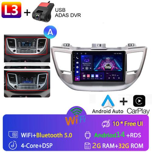 Fortress Voice Wireless CarPlay Android Auto Radio for Hyundai IX35 Tucson 3 2015 - 2018 4G Car Multimedia GPS 2din