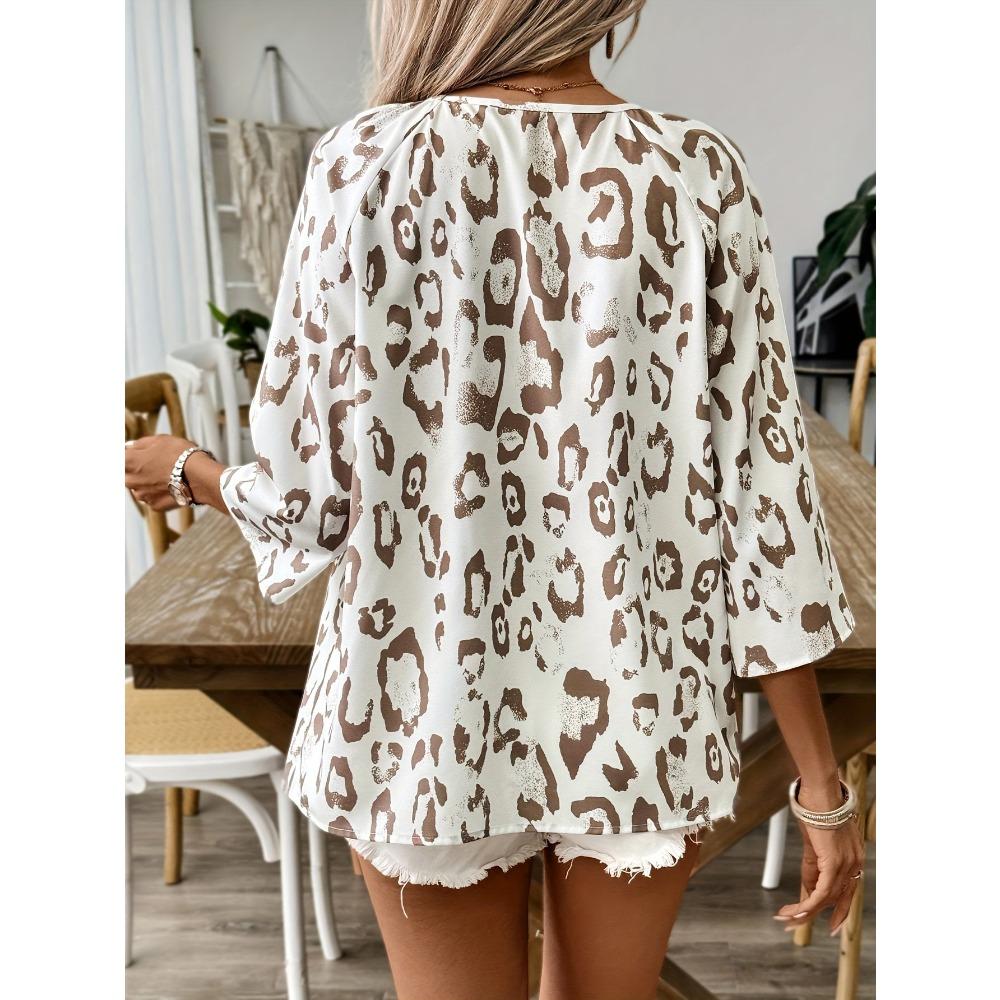 Women'S Fashion Casual V-Neck Printed Top