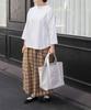 Research Skirt Check Gathered Skirt for Women GUNCLUB 1 [Urban Doors] FORK&SPOON DF36-25V029
