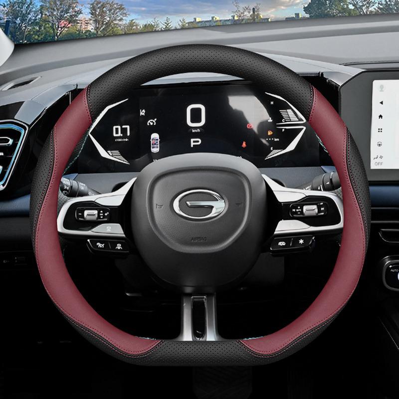 For GAC GS4 Trumpchi GS4 Max PLUS 2026 2026 D Type Leather Car Steering Wheel Cover Comfortable Handle Case Interior Accessories