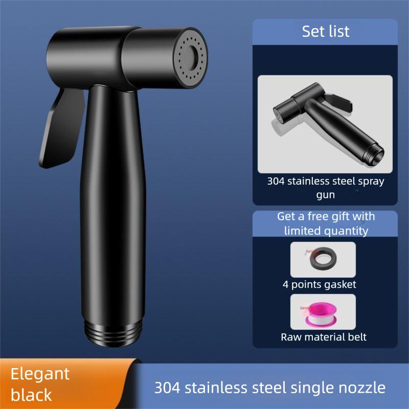 304 Stainless Steel Toilet Flushing Spray Gun, Bathroom Toilet Water Spray Gun, Water Spray Gun for Flushing, Bathroom Spray Gun