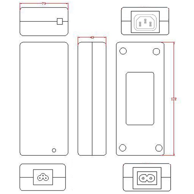 200W Desktop Adapter with Charging Indicator: 24V 8A, 30V 6.6A, 36V 5.5A Laptop Charger.