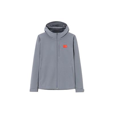 Champion All-Weather Series Solid Color Zipper Hooded Fleece Woven Jacket Men Jackets Cloud-Gray 152410602-5