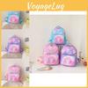 Fun And Charming Nylon Double Shoulder Backpack For Girls Featuring Adorable Cartoon Characters