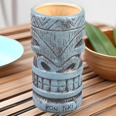 Keramické tiki hrnky, reliéfní totemové poháry, havajské barové sklenice na víno, sklenice na koktejly, tiki hrnky barové barové potřeby