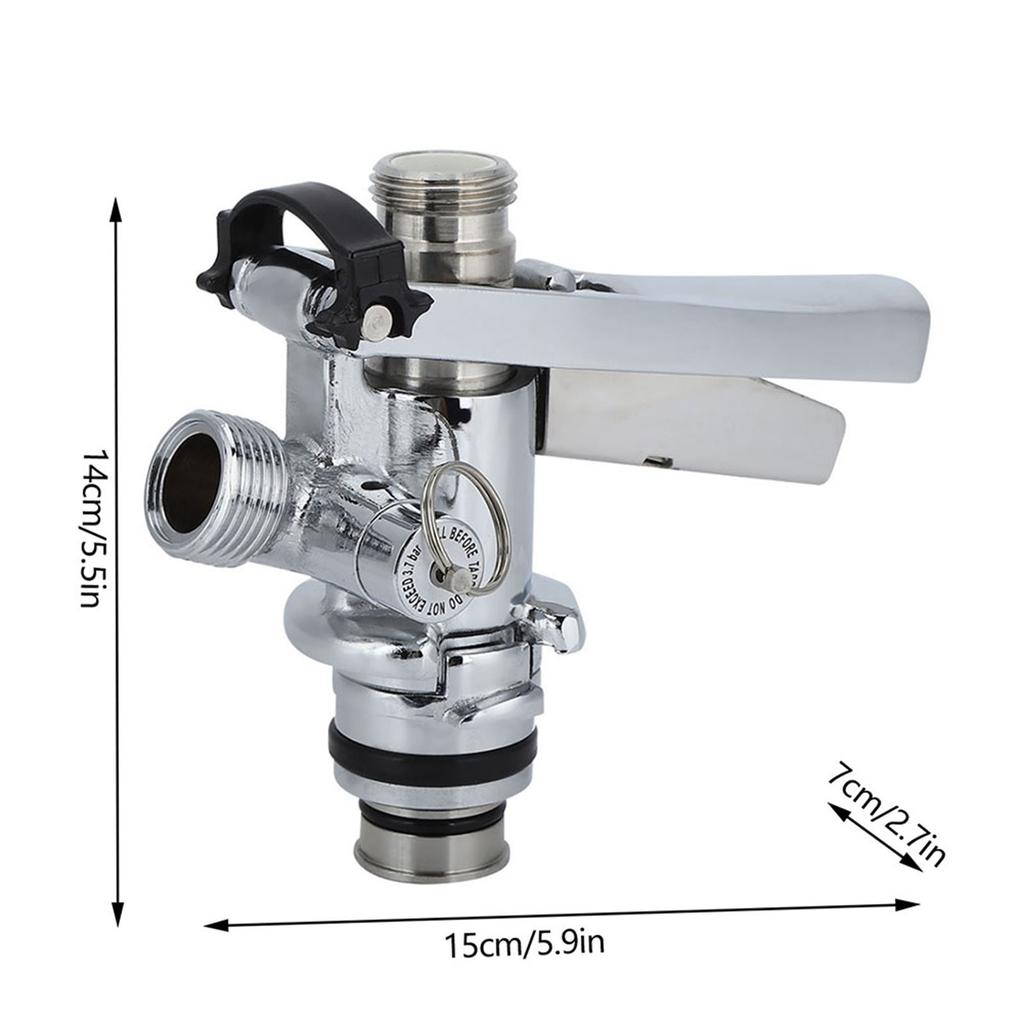 G5/8 U-Typ Edelstahl Bierfasskupplung Zapfhahnzubehör für Heimbar, Restaurant