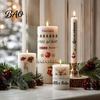 Easy Apply Candle Stickers Christmas Transfer Stickers, DIY Holiday Craft Supplies, Waterproof Atmospheric Home Decor Decorative Decals for Making And