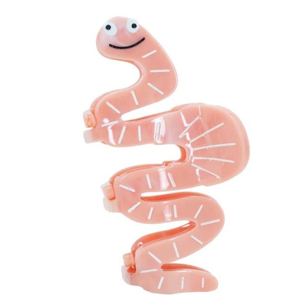 Worm Worm Hair Claw Clip Cute Ponytail Holders Creative Shark Clip Gift