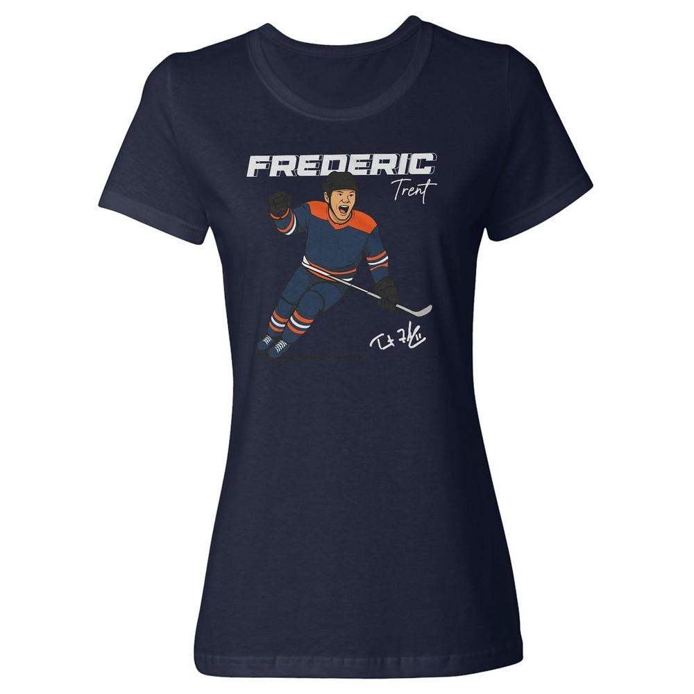 Trent Inspired Ice Hockey Design - Edmonton Fans Ladies  Crewneck T-Shirt Unisex T-Shirt L