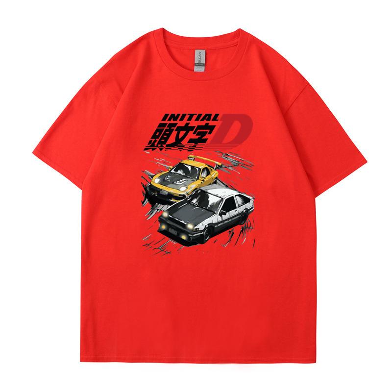 Initial D T Shirt Japanese Anime Graphic Funny Harajuku Manga T Shirt Fashion Casual Short Sleeve Plus Size T Shirt Men