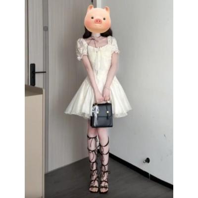 French Beautiful and Unique Super Good-looking Fluffy Mesh Princess Dress Summer Niche Versatile Women's Beautiful and Unique Dress