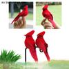 Red Bird Velvet Art Fake Bird Bird Artificial Imitation Ornaments DIY Party Hight Quality
