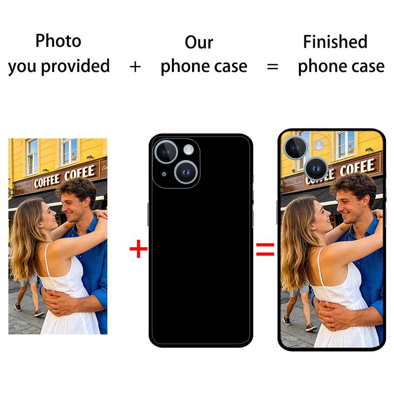 Personalized Picture Text Custom Case For iPhone 15 14 13 12 Pro Max 11 XR 8 7 Plus Skin-Friendly Silicone Full Protection Cover