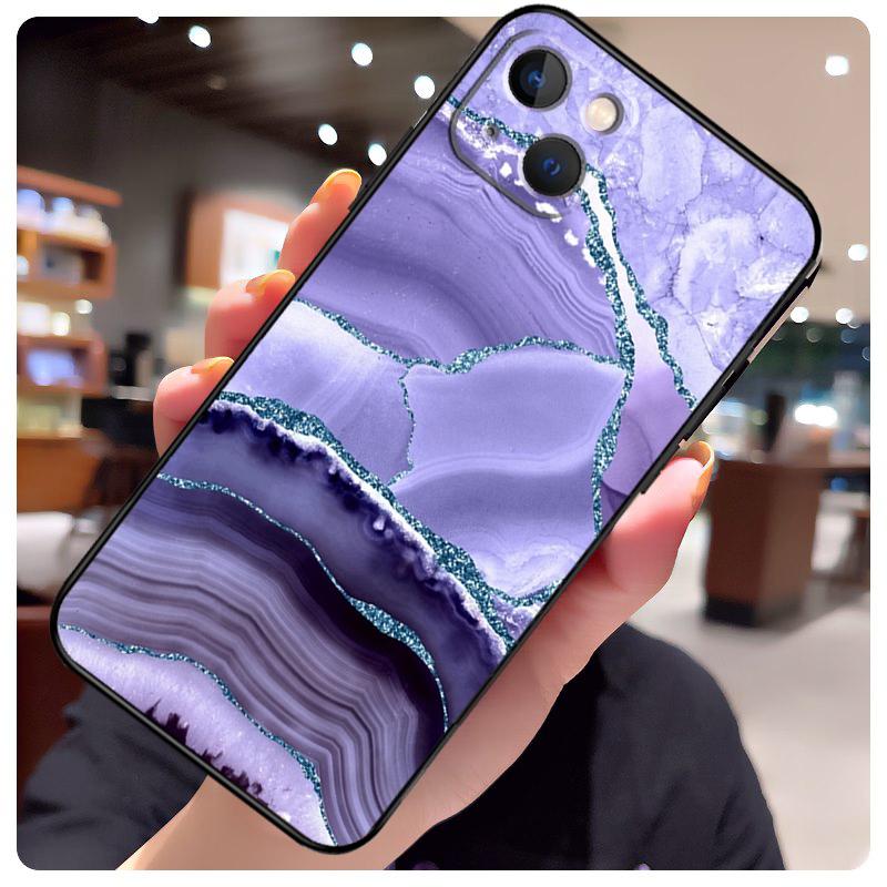Teal Blue Gold Agate Marble Case For iPhone 14 Pro Max 16 15 11 12 13 17 Pro Max mini 15 16 Plus 16e 17 Air Phone Cover