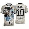 2026 Argentina Lionel Messi Numero 10 maglia da calcio Kit di allenamento Estate Sport T-shirt da uomo Abbigliamento per bambini Maglietta maglietta da ciclismo