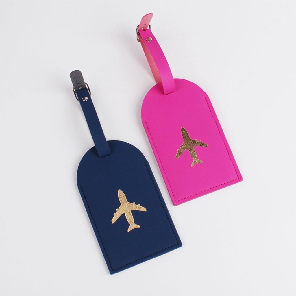 Hot Stamping Plane Luggage Tag Honeymoon Wedding Bridal Shower Gift Cute Suitcase Tags for Women Men Travel Accessories