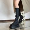 Fashion Chunky Women Knee High Boots Fashion Knight Long Boots Platform Heels 2025 Autumn Women's Round Toe Outdoor Boots Botas Mujer
