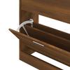 Shoe Cabinet in Brown Oak Effect 63 x 24 x 81 cm Particleboard
