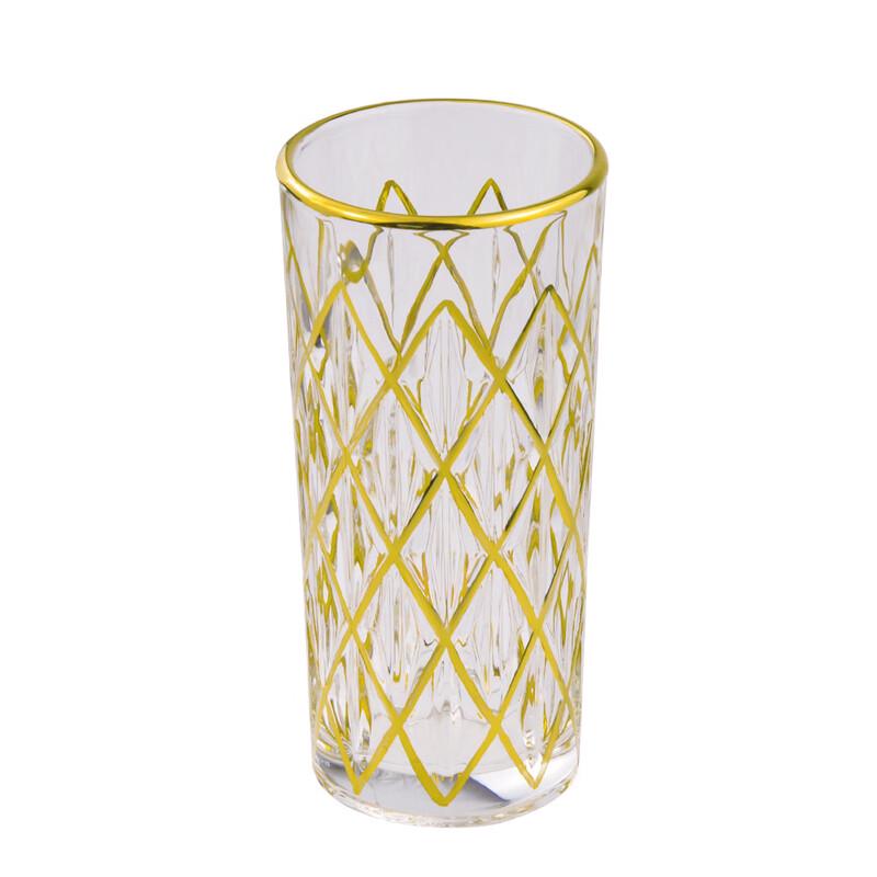 Gold-Rimmed Crystal Glass Drinkware