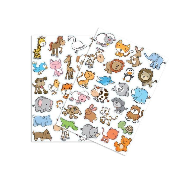 Funny Animal Stickers 2 from 1.5 To 5 Cm 50 Pieces
