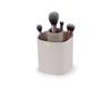 Joseph Joseph Makeup Brush Large Capacity with Tiered Cosmetic Storage for and Disassembles and Shell Pink Product 75008 Stand, Dividers, Design,