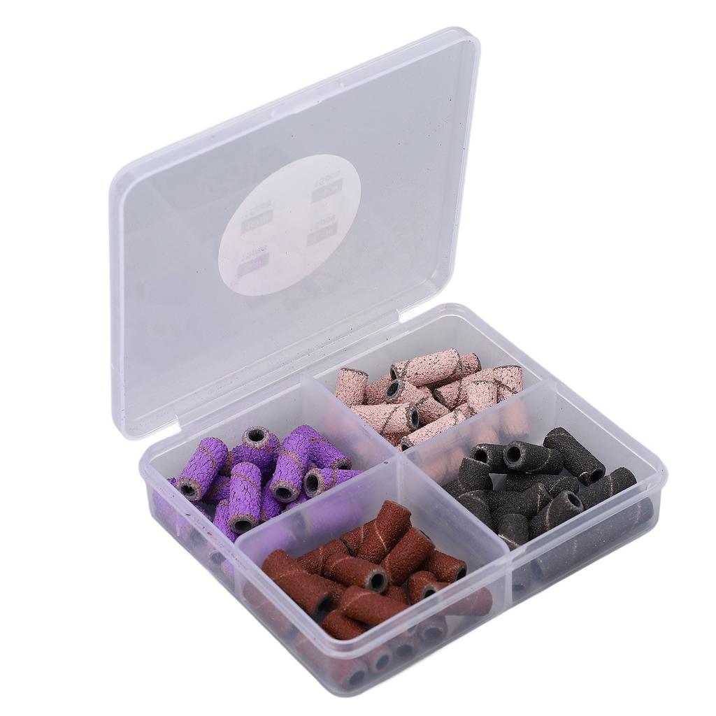 60PCS Drill Sanding Band Effective Dead Skin and Calluses Removal Professional Nail Sanding Rings Fo
